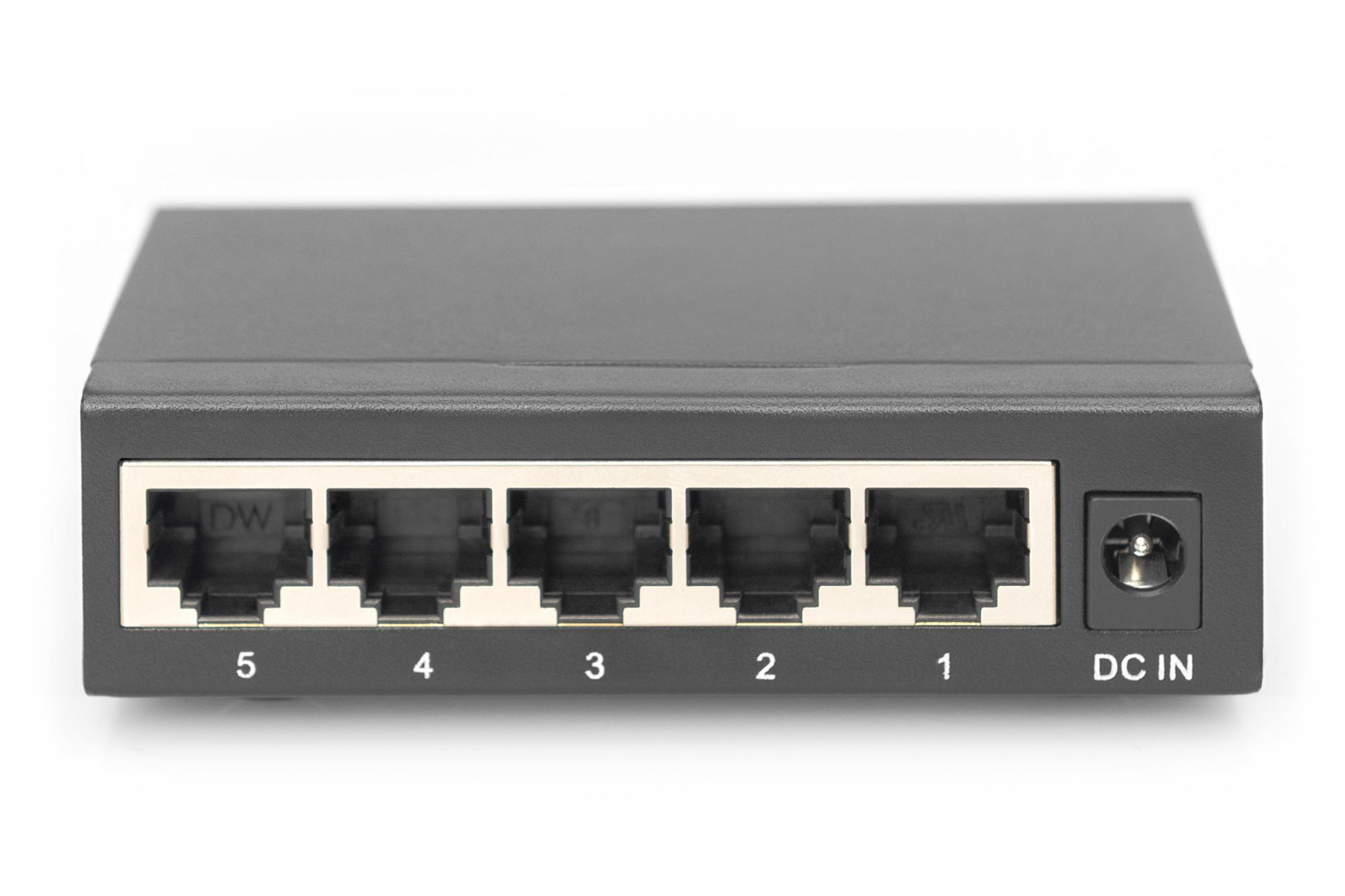 DIGITUS 5-Port Gigabit, RAL 9005