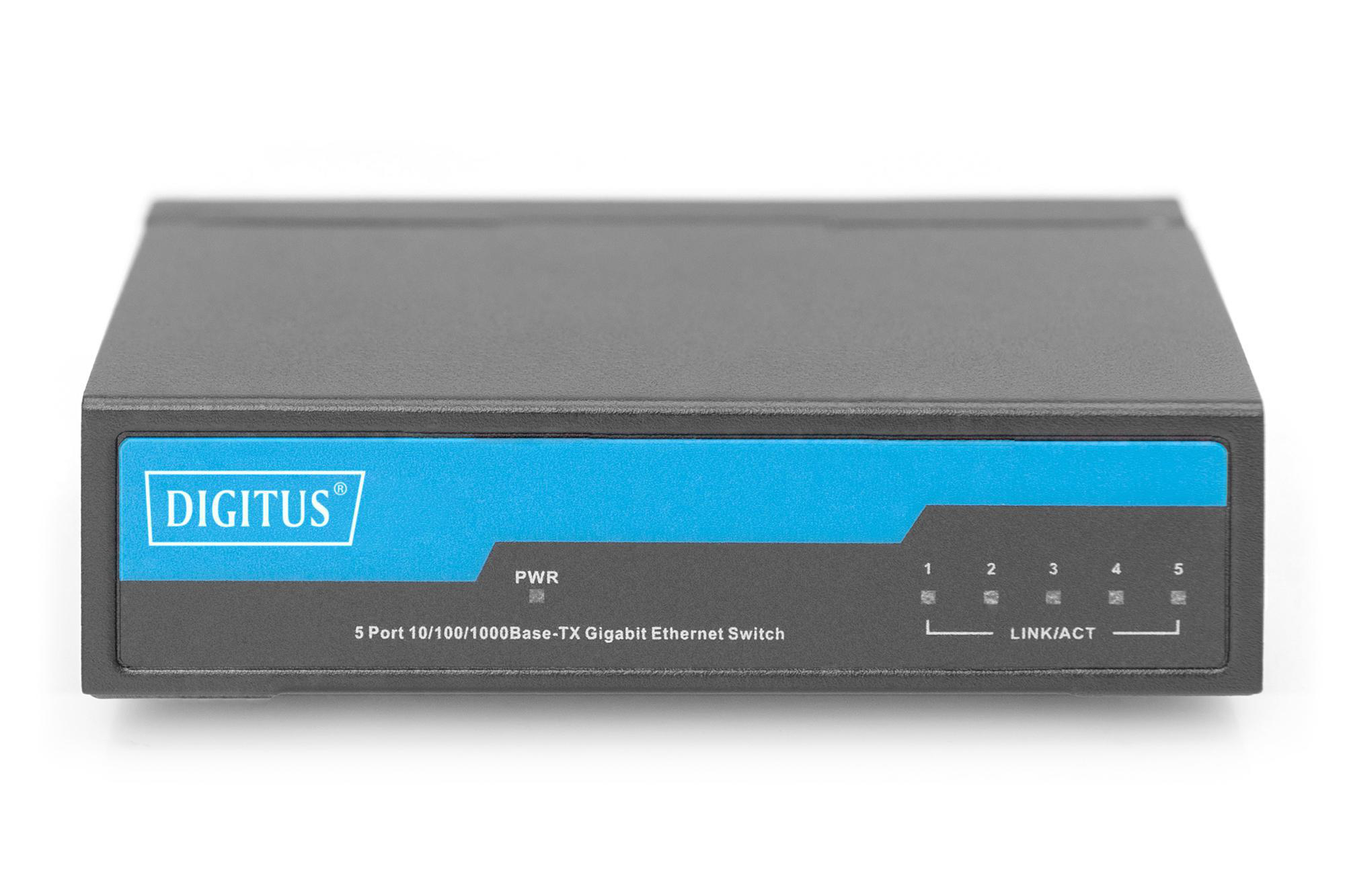 DIGITUS 5-Port Gigabit, RAL 9005