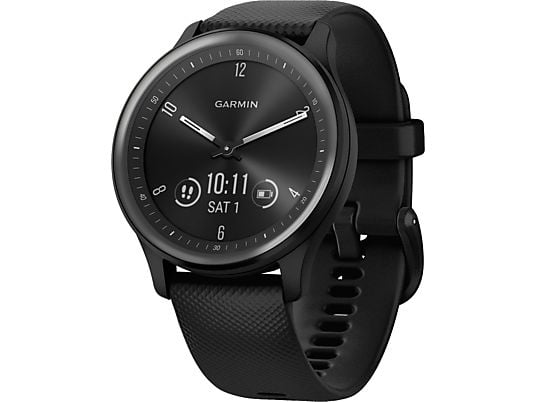 GARMIN vívomove sport - Smartwatch ibrido (125-190 mm, Silicone, Nero/grigio ardesia)