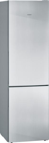 Ein silberner Siemens Kühlschrank mit Gefrierfach unten.