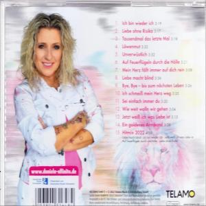 CD-Cover mit einer Frau und Text. Rosa und weißer Hintergrund.