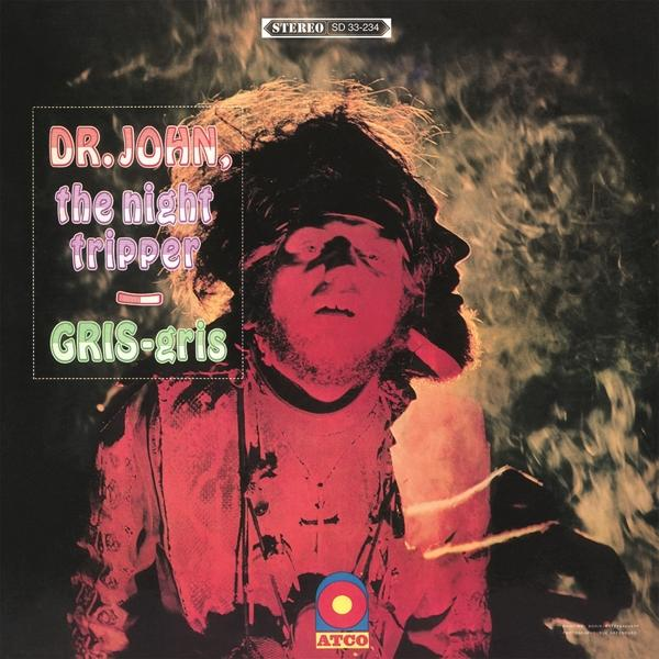 A Dr. John 'Gris-Gris' című albumának borítója, portréval és szöveggel.