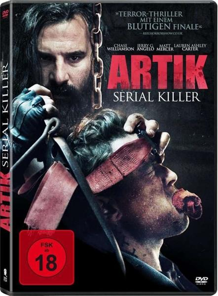 Filmplakat: Ein Mann mit Bart hält eine Kette über dem Kopf eines anderen Mannes.