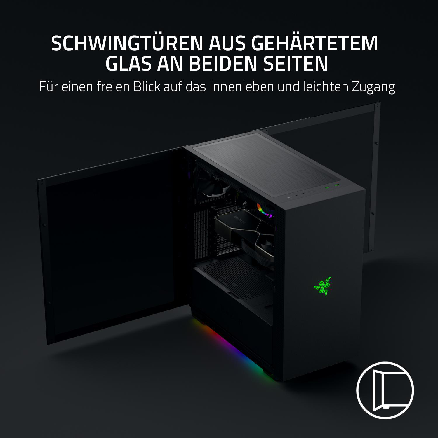 RAZER TOMAHAWK ATX PC-Gehäuse, Schwarz