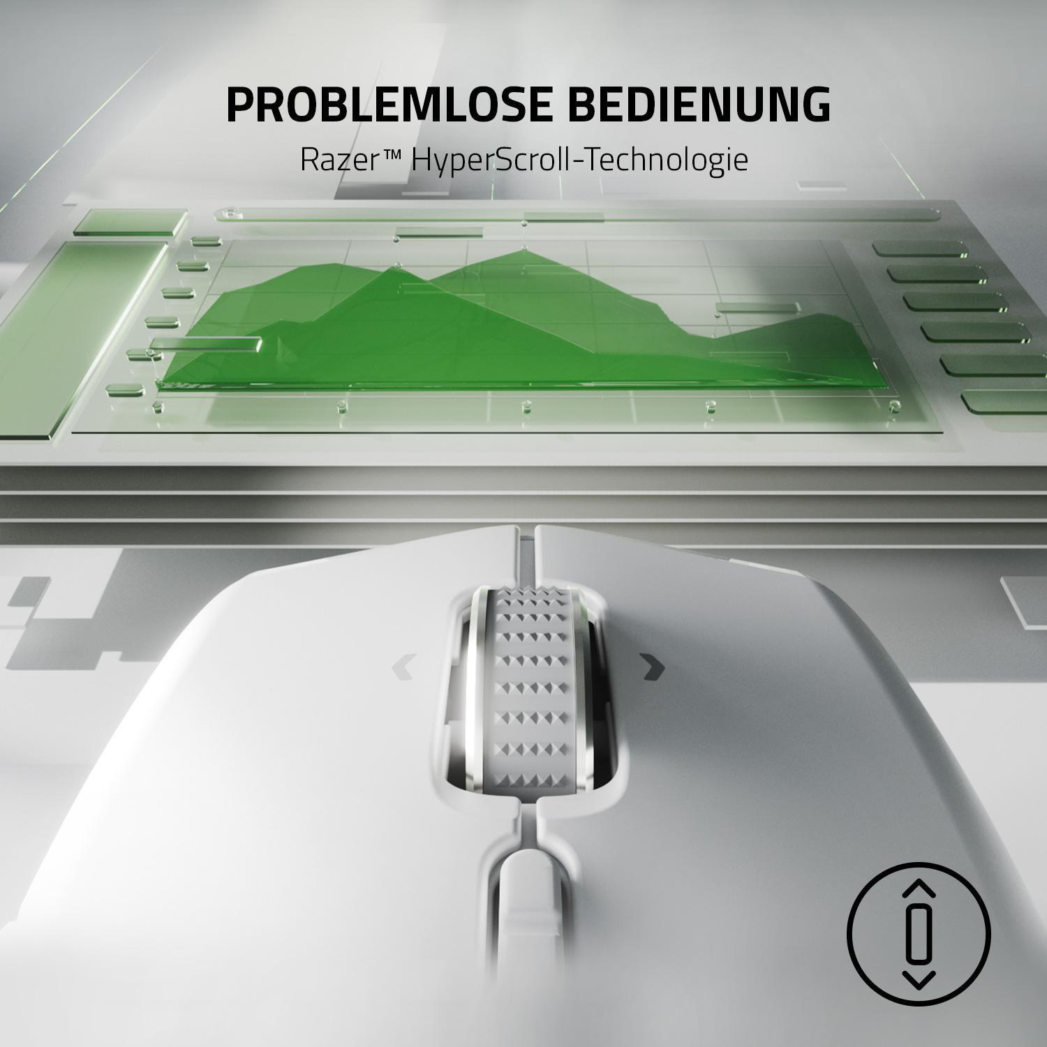 RAZER PRO CLICK MINI Maus, Weiß