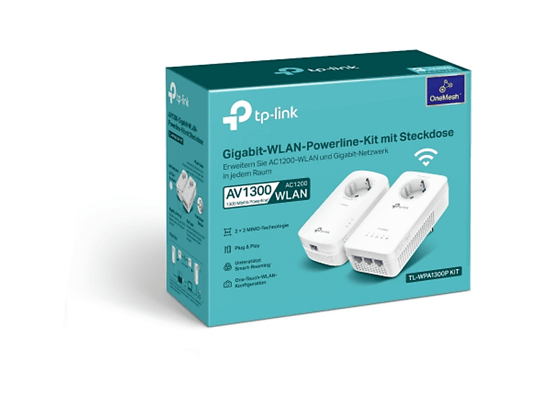 TP-LINK Powerline TL-WPA1300P Kit, AV1300-AC1200, Gigabit WLAN, Weiß — Foto 3 von 3
