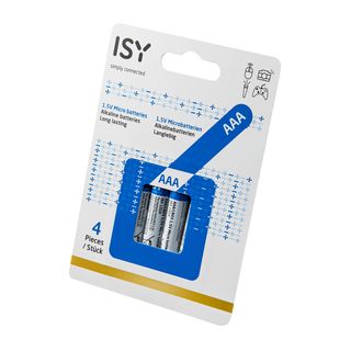 ISY IBA-1004 AAA Batterie, 1.5 Volt 4 Stück