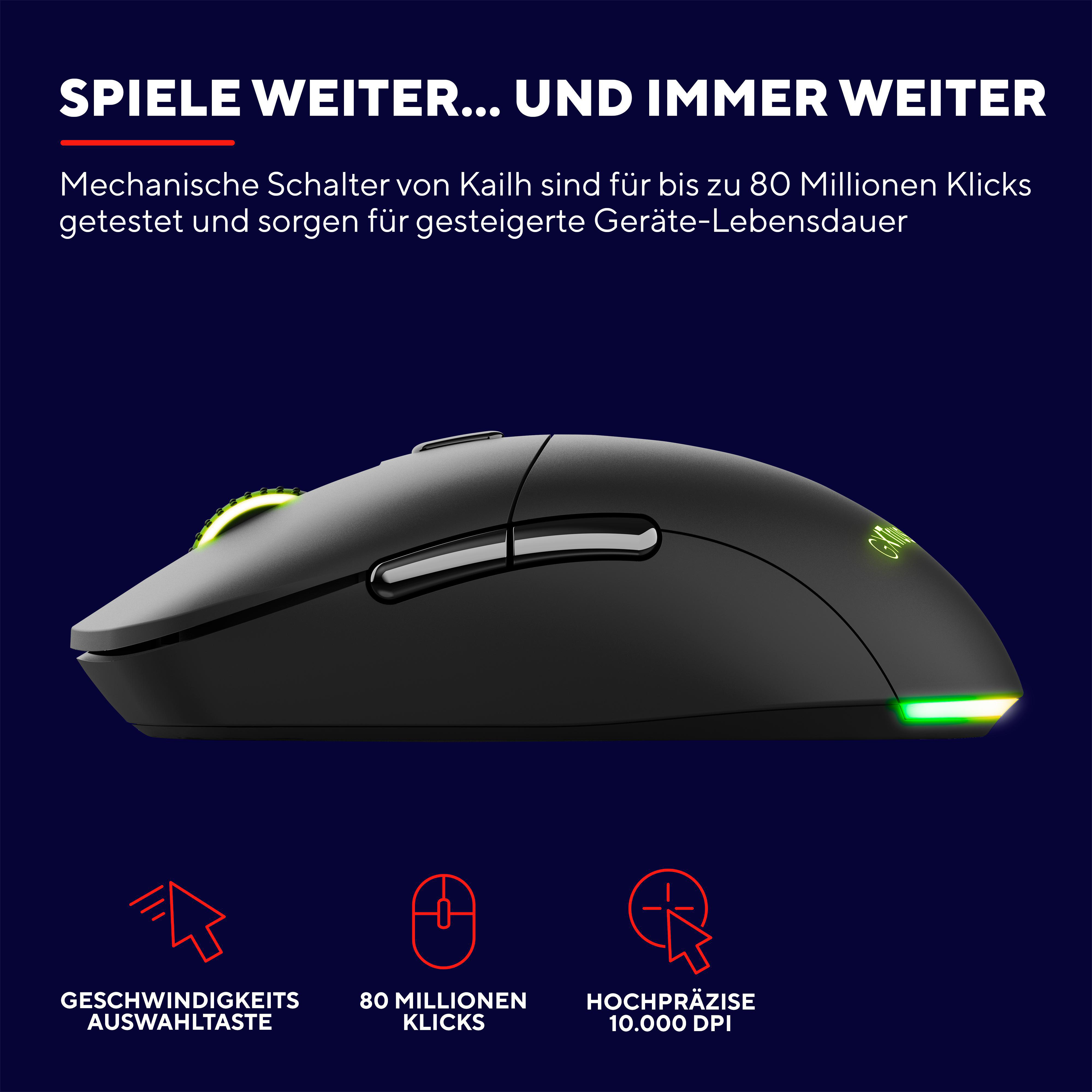 Maus, Wireless GXT RGB TRUST Redex Gaming Schwarz 980