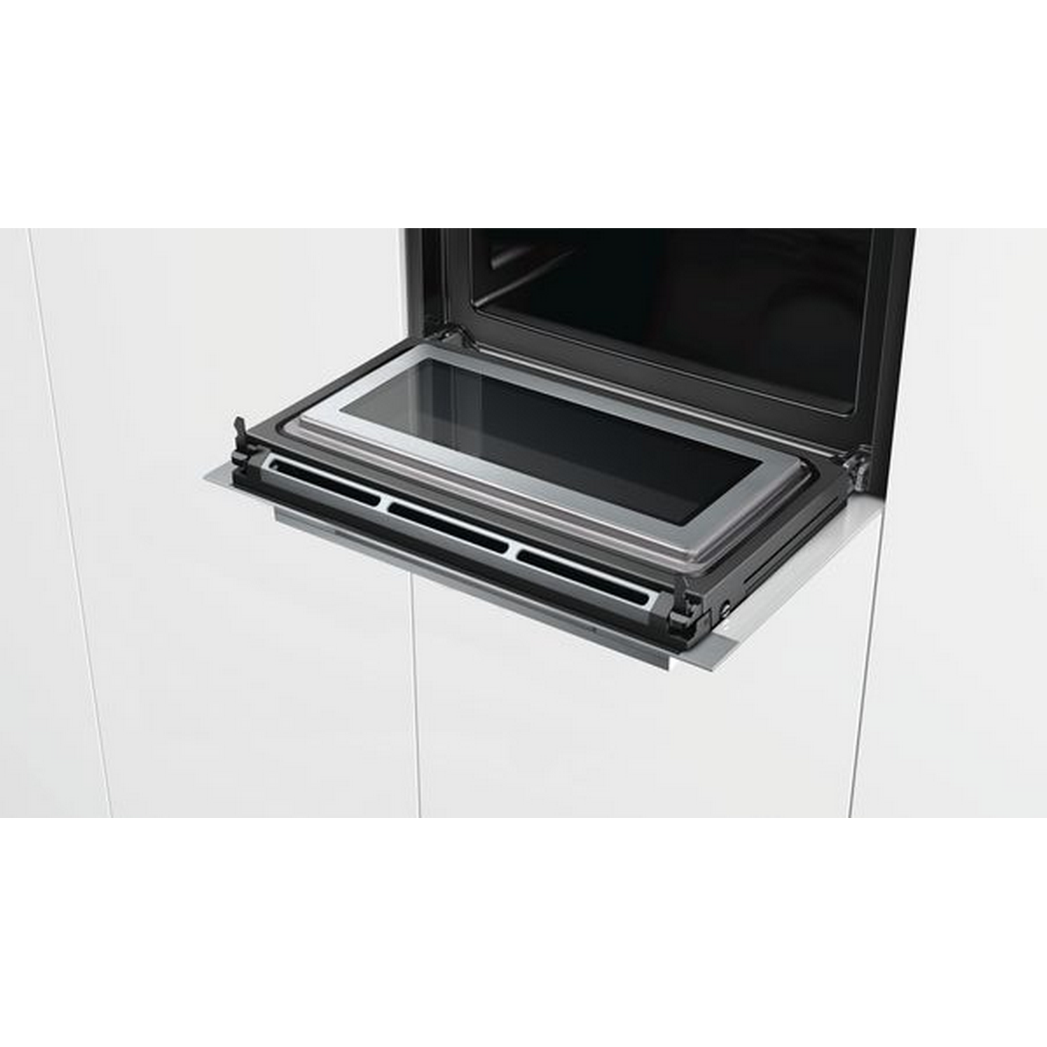 Horno - Siemens CM633GBW1, Integrable, 45 l, 3650 W, Eléctrico, Con microondas, Blanco