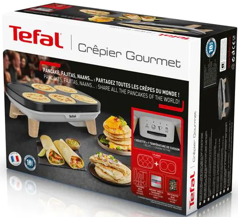 TEFAL Crepier Gourmet (PY900D) Crêpier Aspect bois