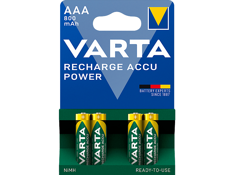 VARTA Longlife Ready2Use mikro akku 800mAh (4xAAA)