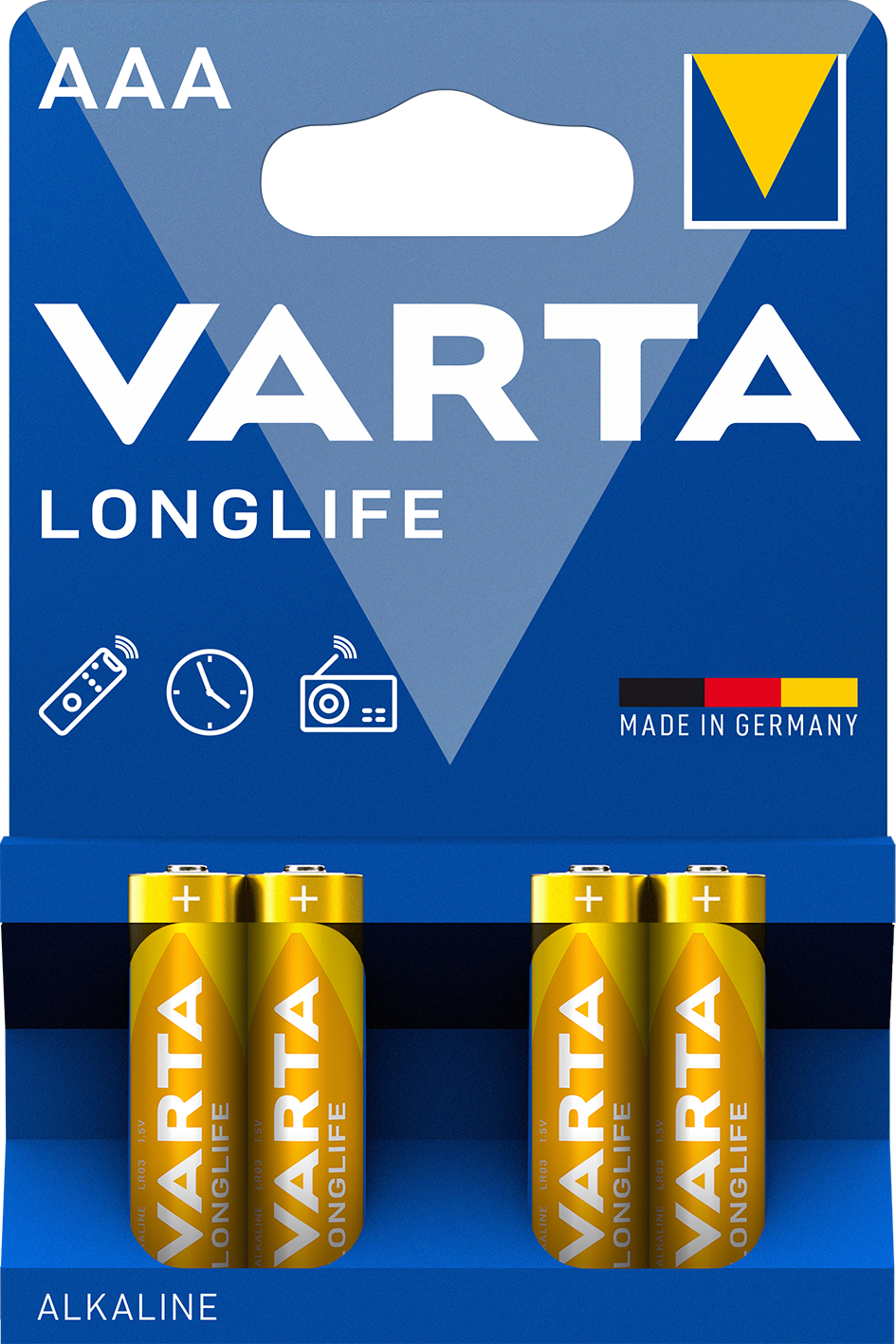 VARTA Longlife Extra alkáli mirkoceruza elem (4xAAA)