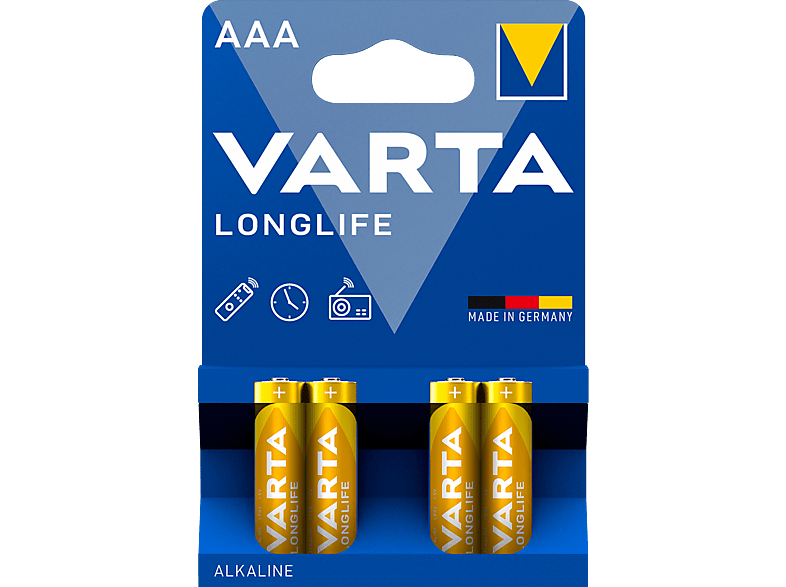 VARTA Longlife Extra alkáli mirkoceruza elem (4xAAA)