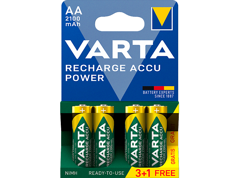 VARTA Longlife Ready2Use ceruza akku 2100mAh (3+1xAA)