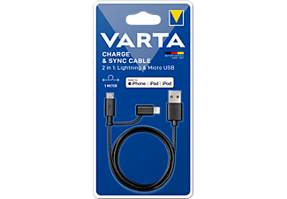 VARTA PORT. CABLE 2 IN 1 USB-LIGHTN./M.-USB