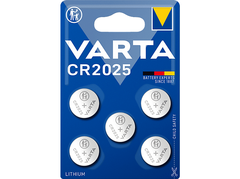 VARTA CR2025 Gombelem, 5 darab