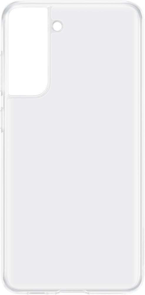 Transparente Handyhülle. Seitentasten und Kameraloch sichtbar.