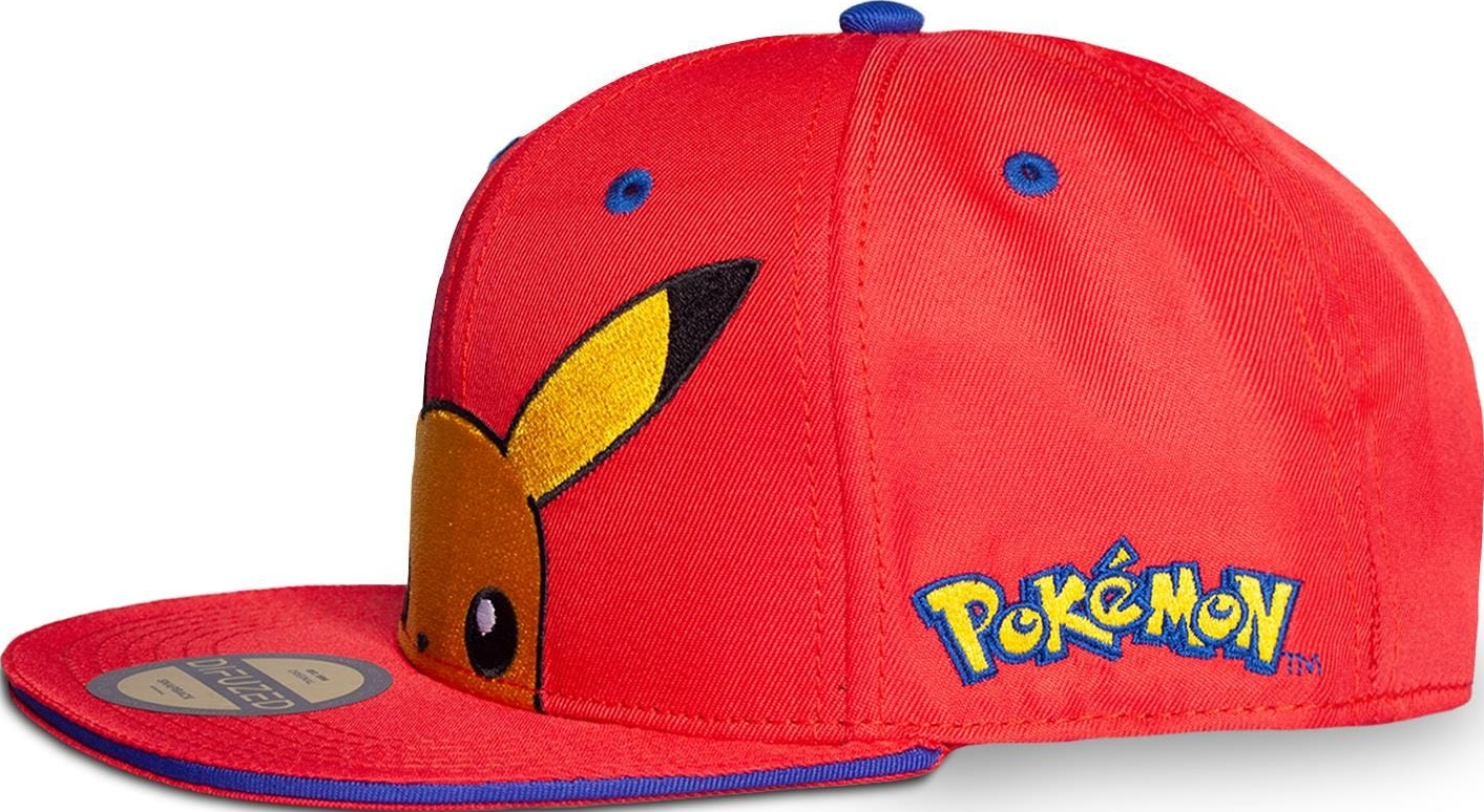 DIFUZED Pokémon - Kids Snapback - casquette (Rouge - Bleu)