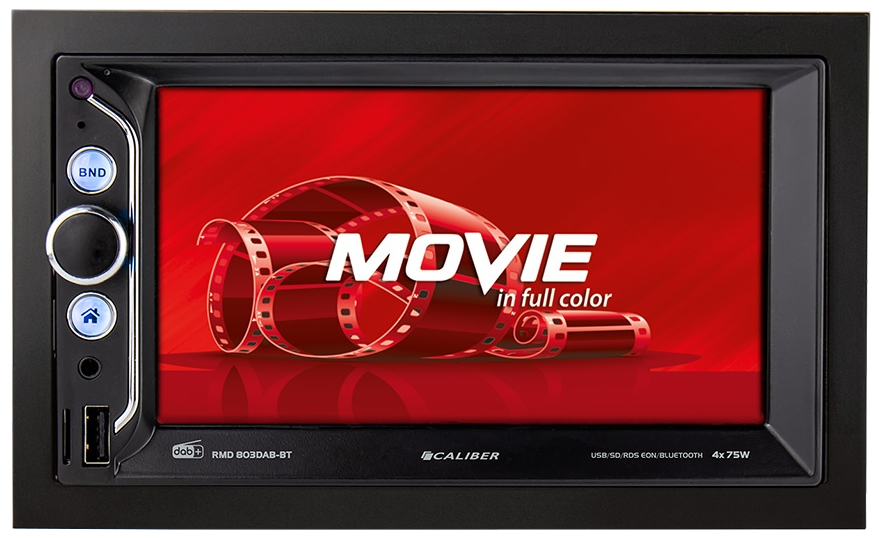 CALIBER Autoradio met Bluetooth DAB+ USB Touchscreenn Zwart (RMD803DAB-BT)
