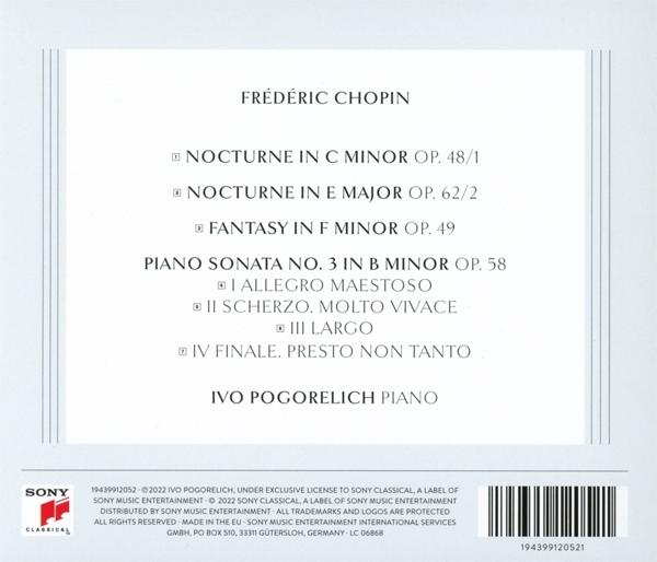 CD-Cover mit Text über die Musik von Frédéric Chopin.