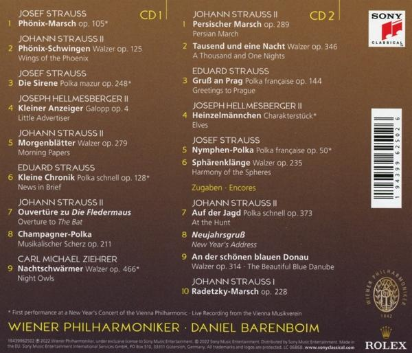 (CD) Philharmoniker - Wiener Neujahrskonzert Daniel Barenboim, 2022 -