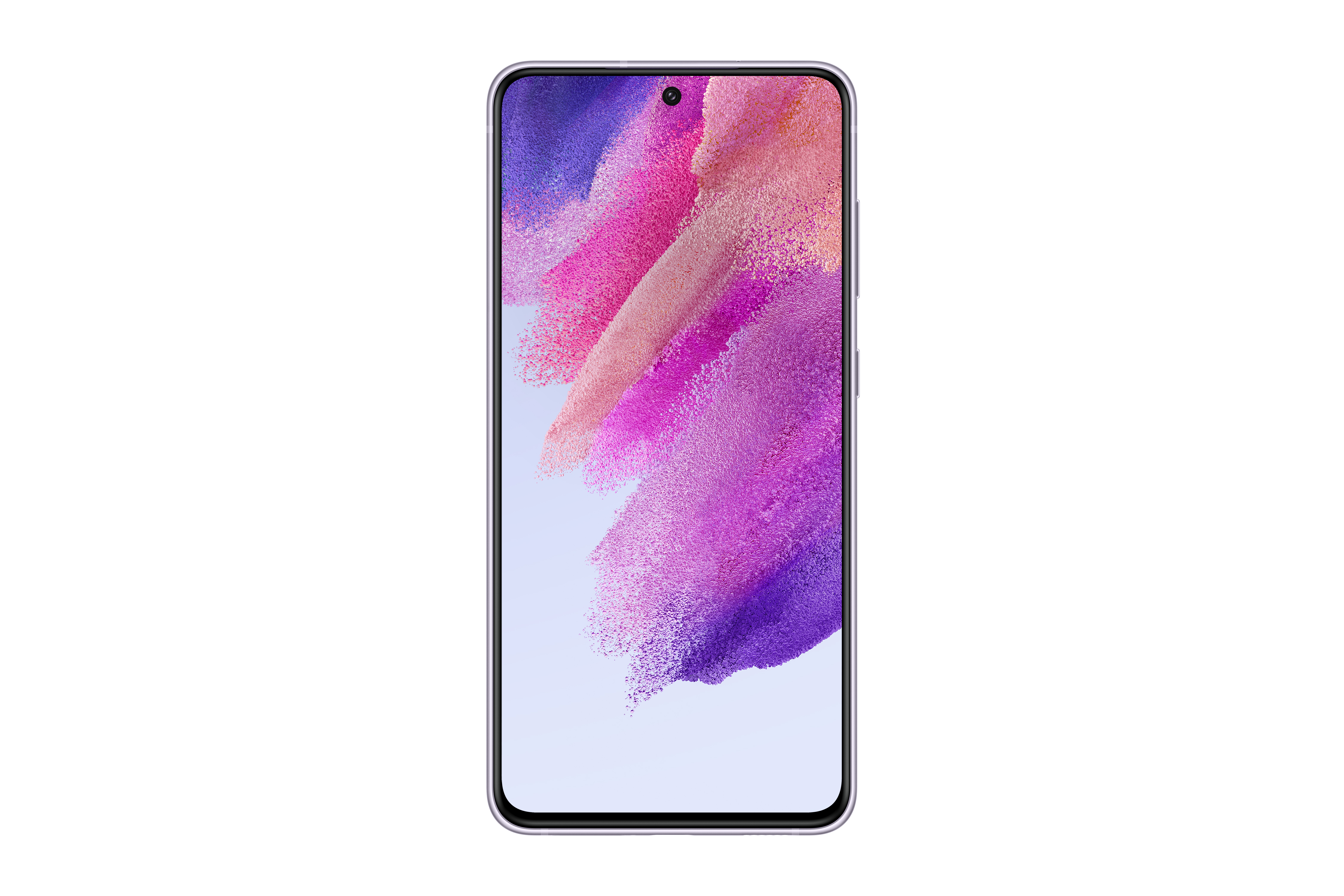 Akıllı telefon, önden görünüm, renkli soyut bir tasarım görüntüleyen bir ekranla.