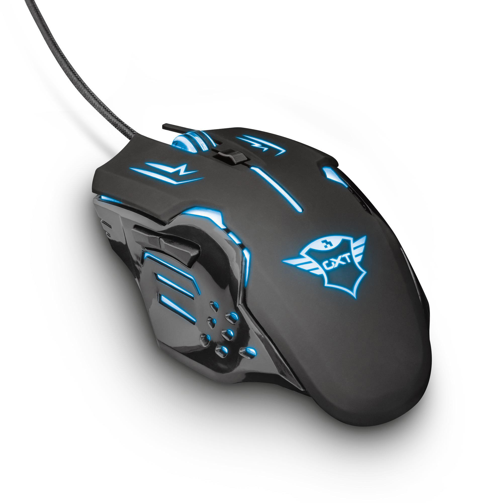 TRUST GXT 108 Rava Gaming Maus, Schwarz