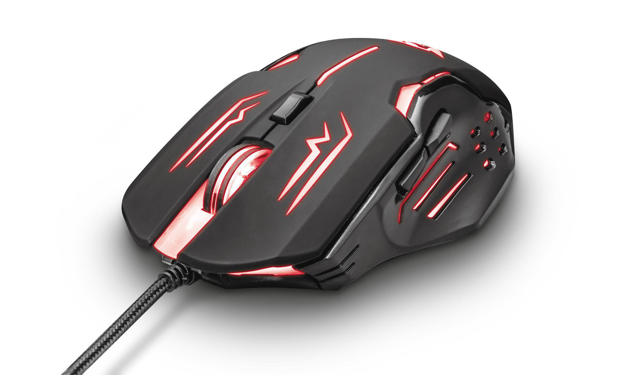 TRUST GXT 108 Rava Gaming Maus, Schwarz