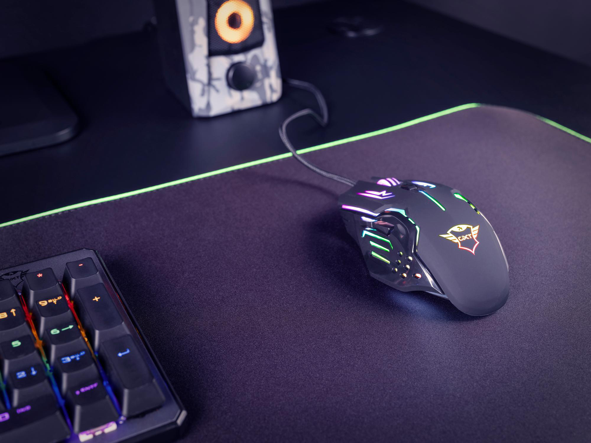 TRUST GXT 108 Rava Gaming Maus, Schwarz