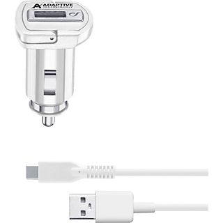 Cargador USB para coche - CellularLine CBRSMKIT15WTYCW, Universal, 15 W, USB - C, Blanco