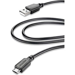 Cable de datos - CellularLine, micro USB, negro