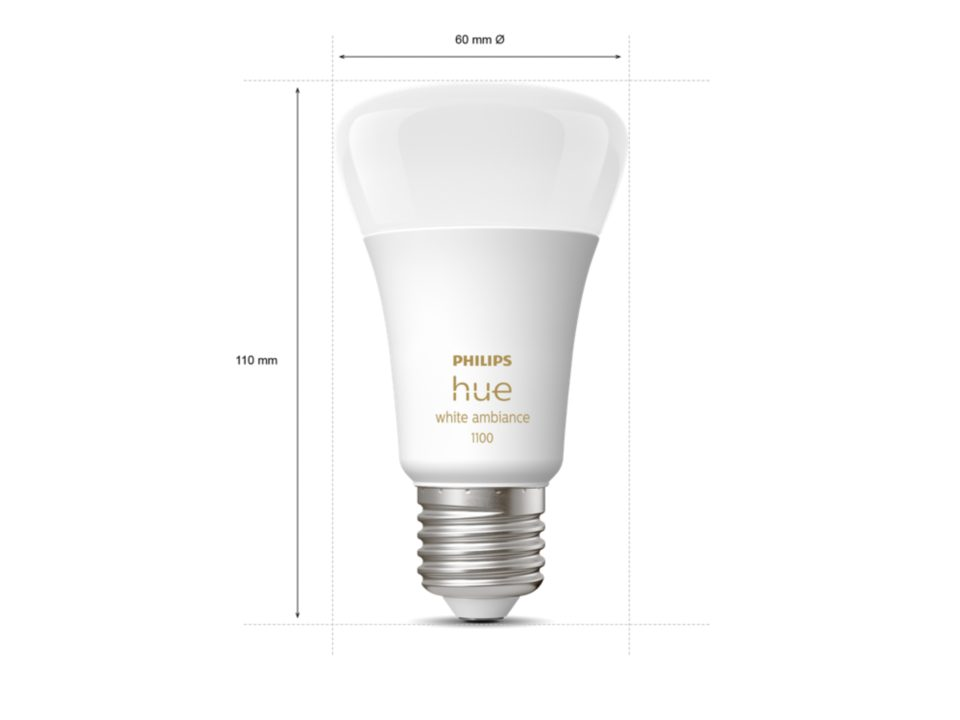 PHILIPS HueWA 8-75W B  E27 Bluetooth Özellikli İkili Ekopaket Beyaz Ambiyans Akıllı Ampul