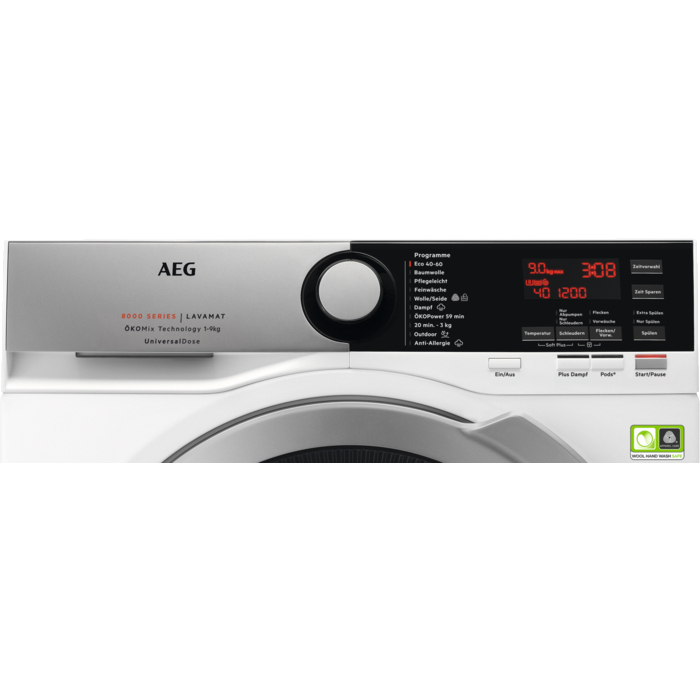 AEG L8FEA70690 Serie 8000 mit ÖkoMix Vormisch-Technologie Waschmaschine (9 kg, 1551 U/Min., A)