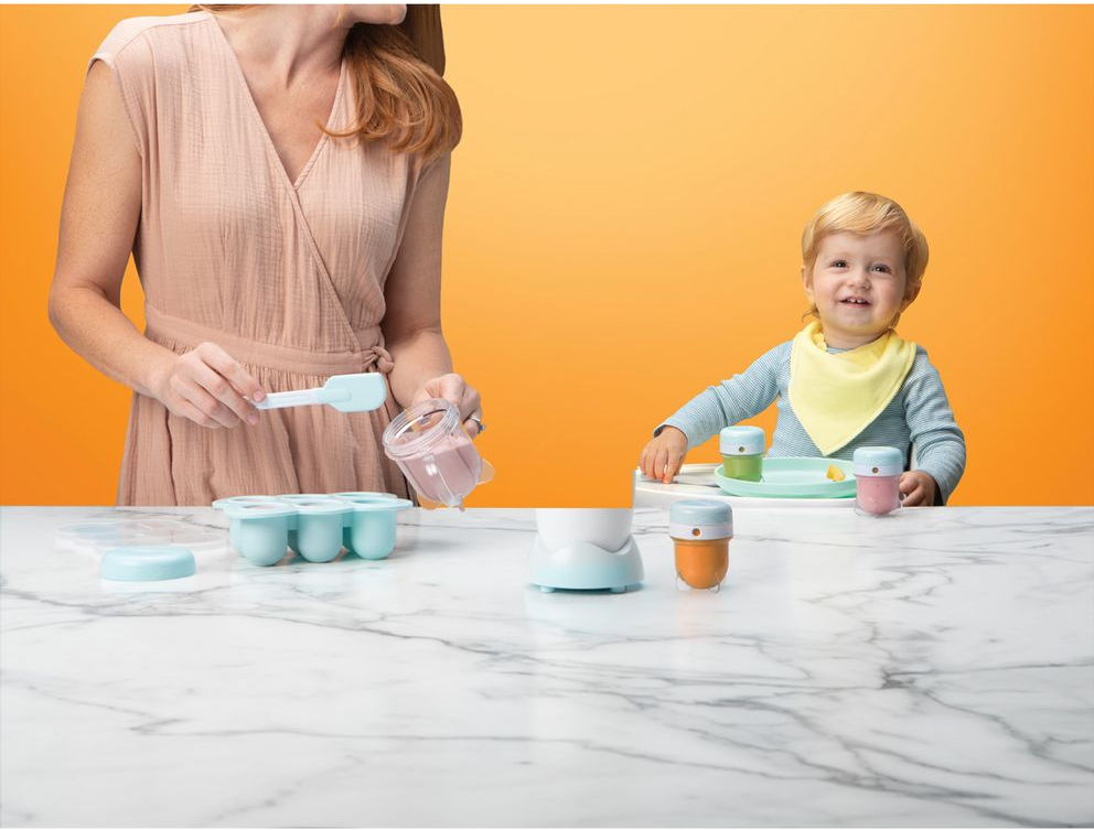 NUTRIBULLET M30049 Baby - Frullatore per bambini (Bianco/blu)