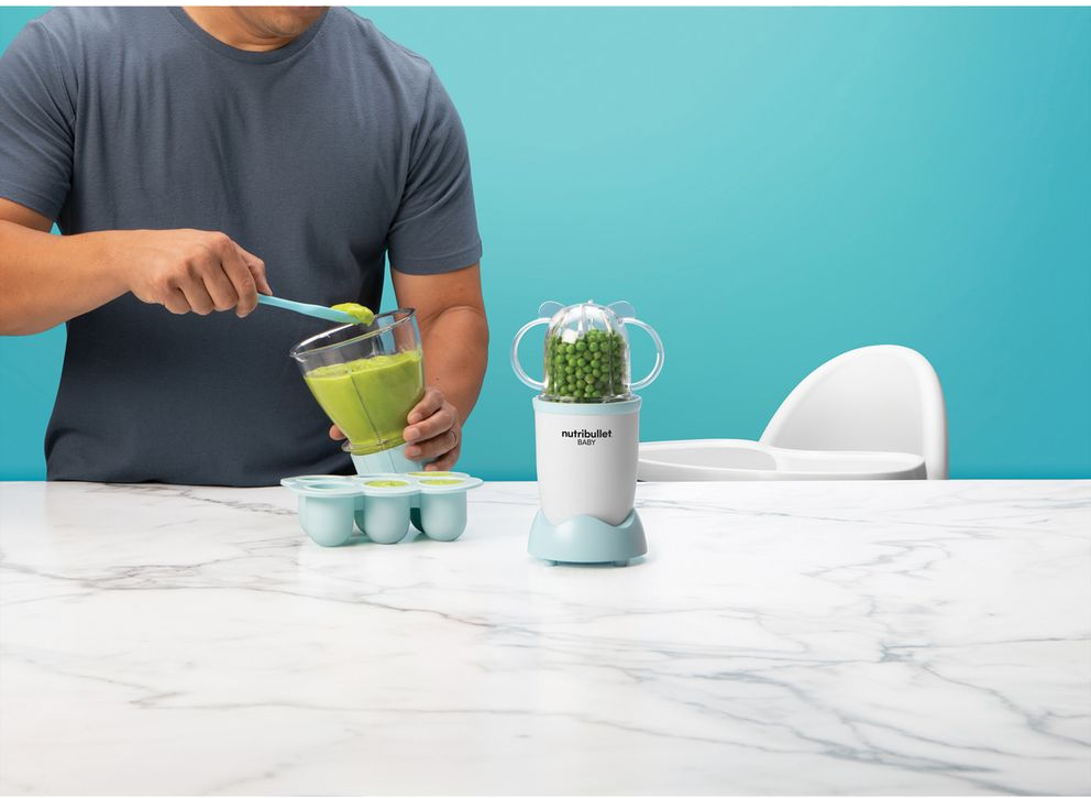 NUTRIBULLET M30049 Baby - Frullatore per bambini (Bianco/blu)