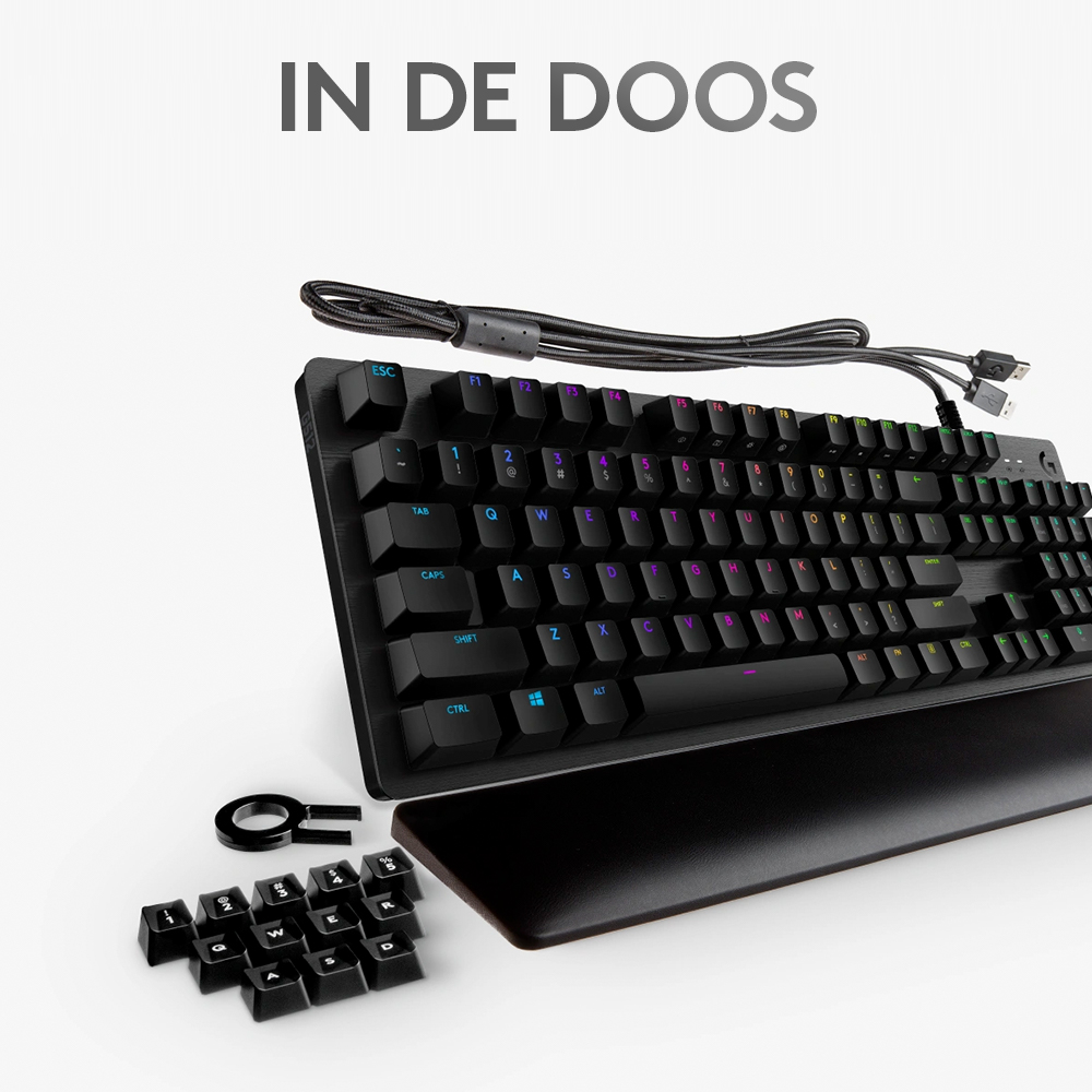 Logitech G G513 Mechanical Gaming Keyboard met handsteun, RGB LIGHTSYNC