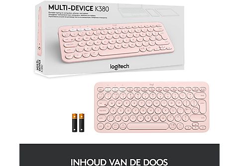 LOGITECH K380 Bluetooth-toetsenbord - Roze