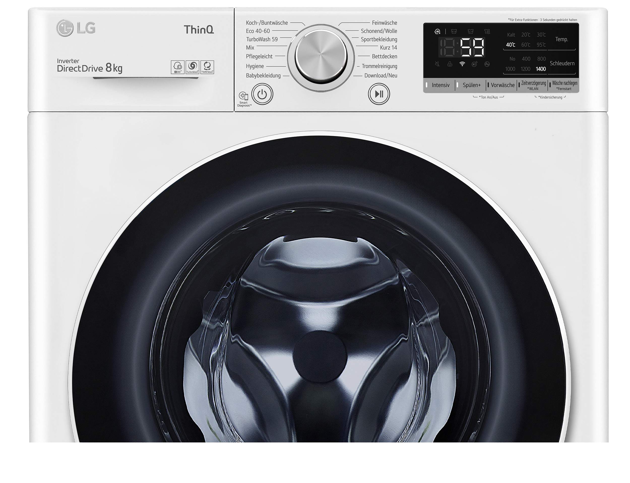 LG F4WV408S0B kg, U/Min., 1360 (8 B) Waschmaschine
