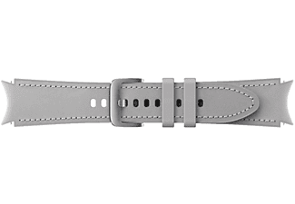 Recambio correa  - Samsung Hybrid Leather Band, Para Galaxy Watch 4 / 4 Classic, Cuero, S/M, Plata