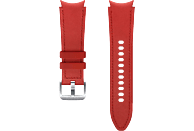 Recambio correa  - Samsung Hybrid Leather Band, Para Galaxy Watch 4 / 4 Classic, Cuero, S/M, Rojo