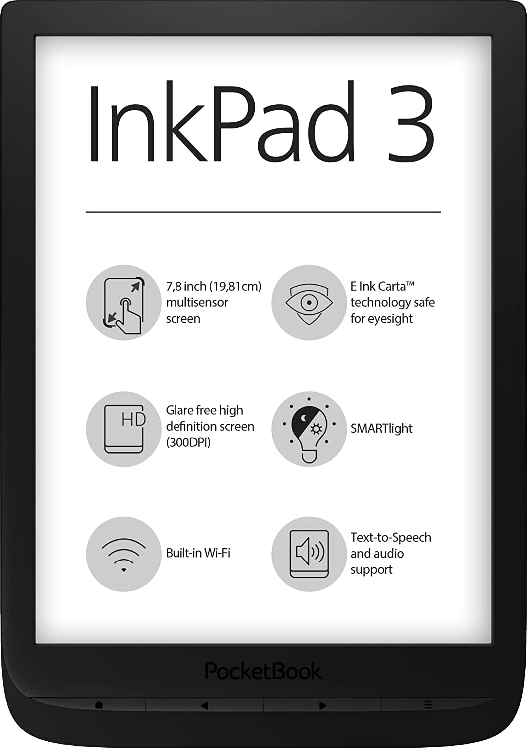 POCKETBOOK E-reader InkPad 3 Black (PB740-E-WW)