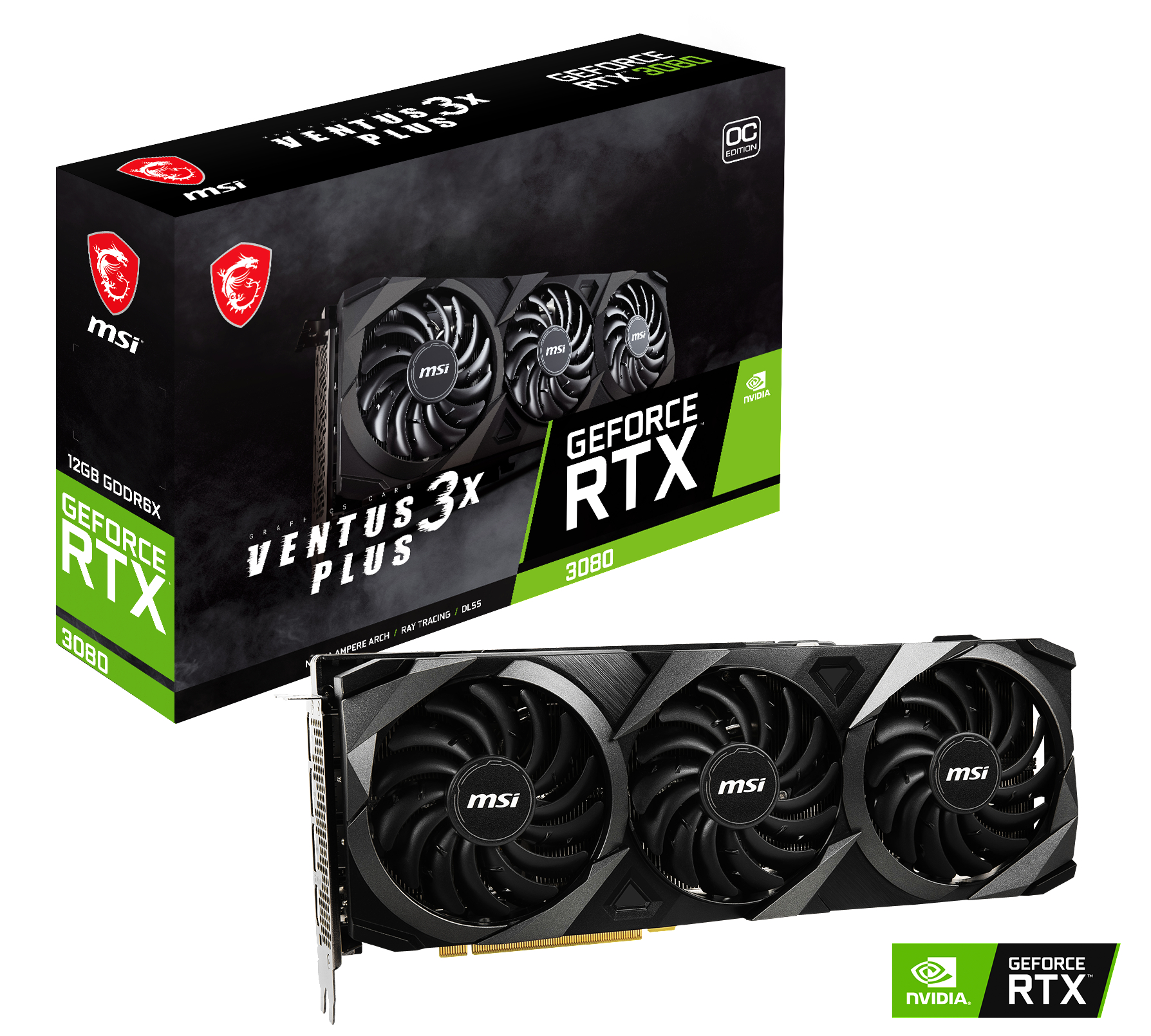 MSI GeForce RTX 3080 Ventus 3X Plus OC LHR 12GB (V389-400R) (NVIDIA, Grafikkarte)