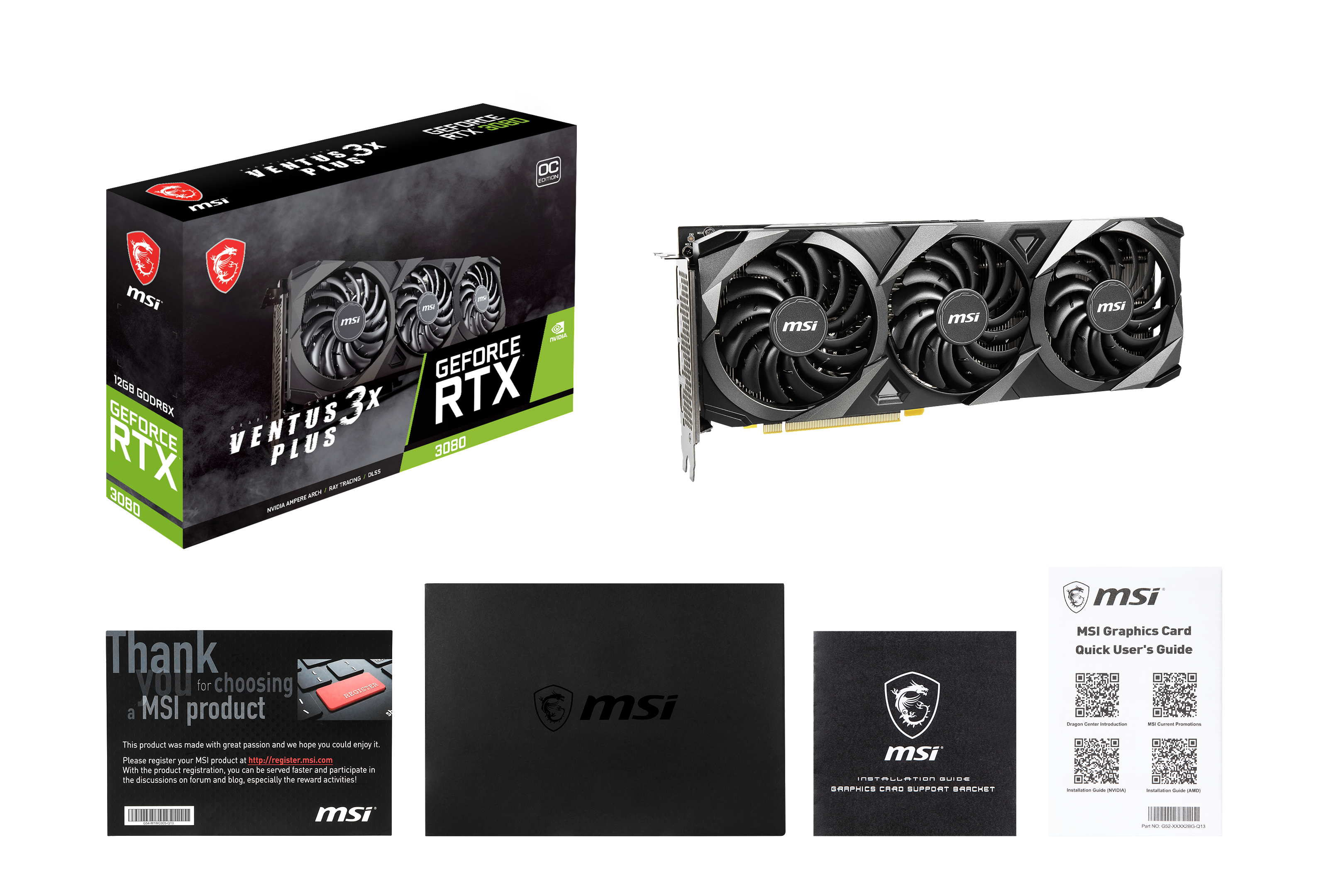 MSI GeForce RTX 3080 Ventus 3X Plus OC LHR 12GB (V389-400R) (NVIDIA, Grafikkarte)