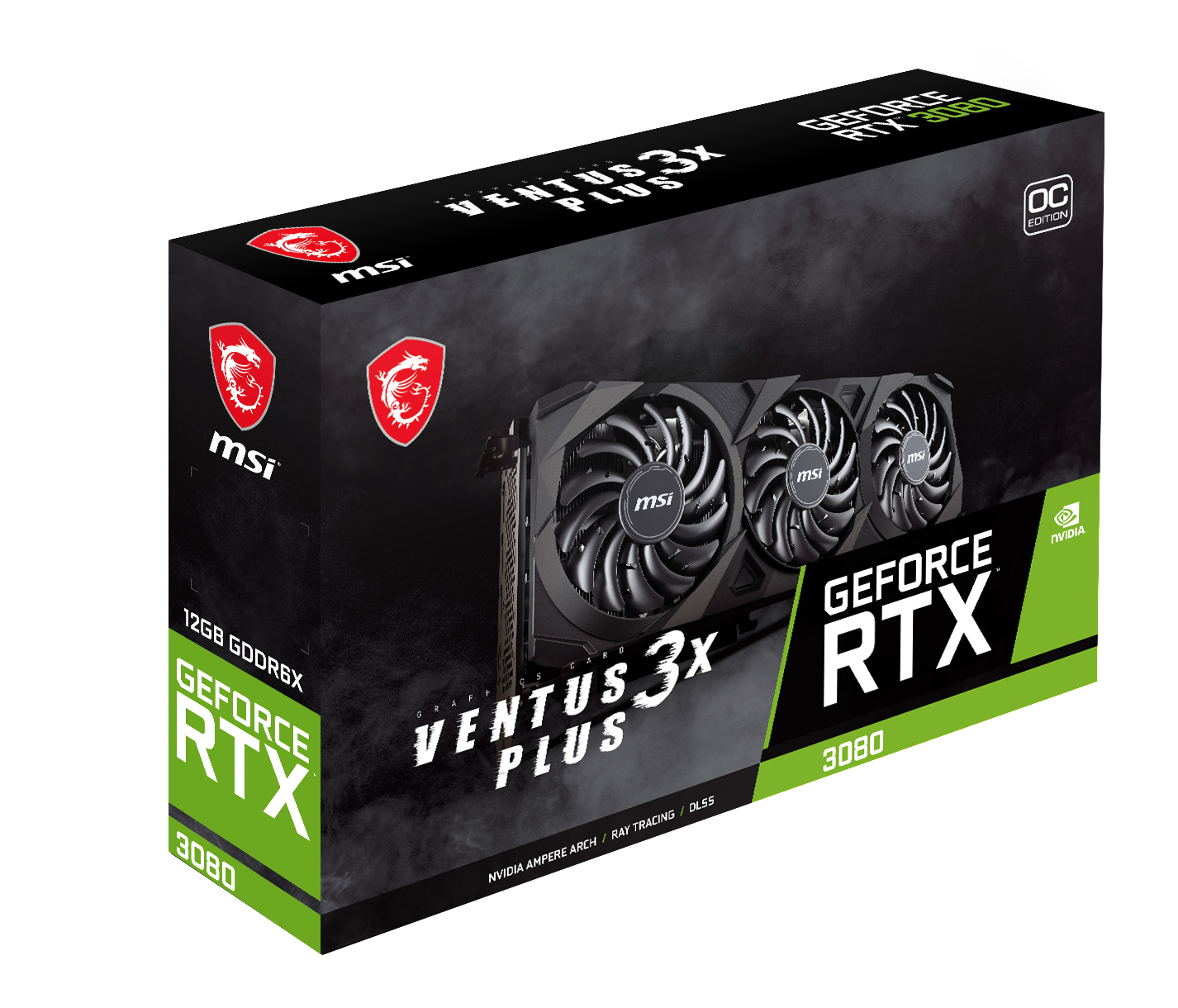 MSI GeForce RTX 3080 Ventus 3X Plus OC LHR 12GB (V389-400R) (NVIDIA, Grafikkarte)