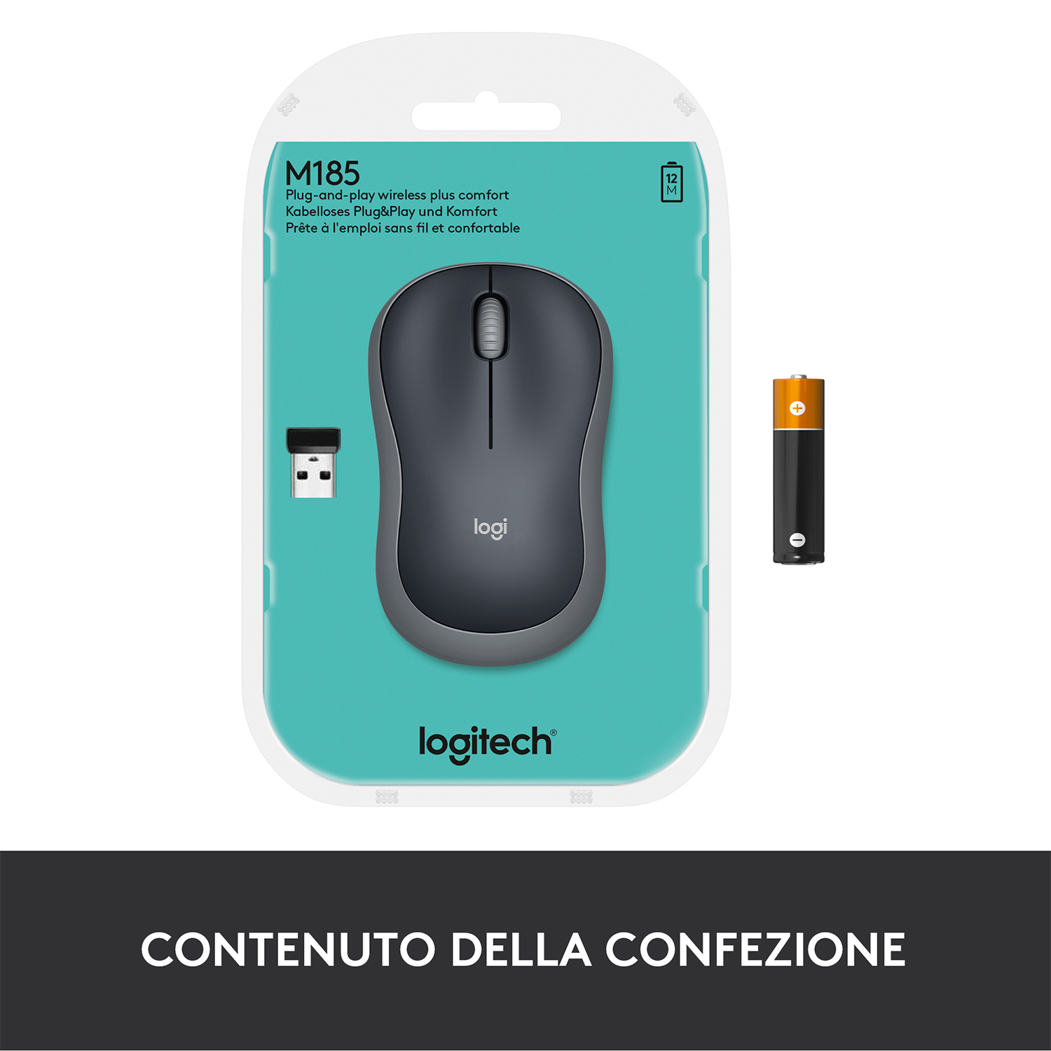 Mouse ottico wireless Logitech m185 | Leroy Merlin