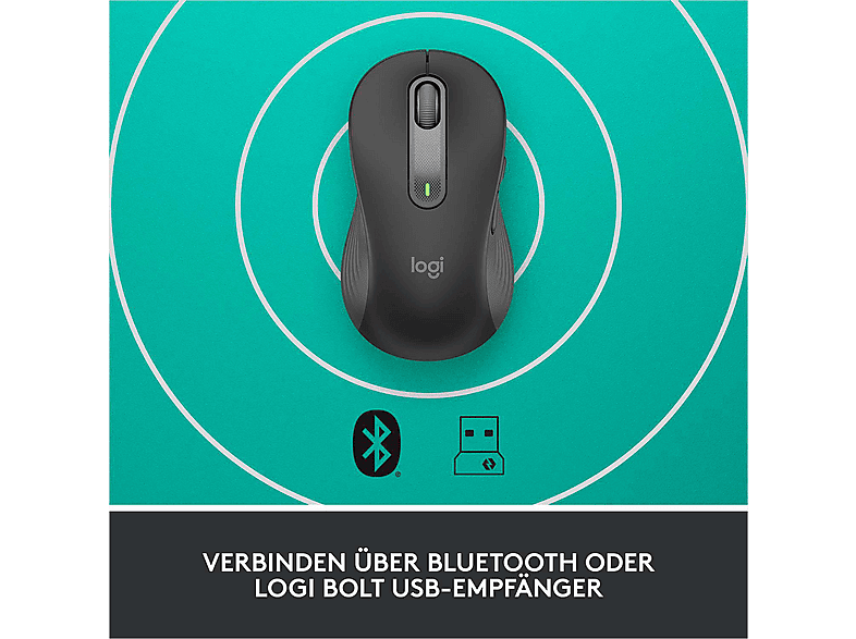 LOGITECH Signature M650 L Left kabellose Maus, Graphite
