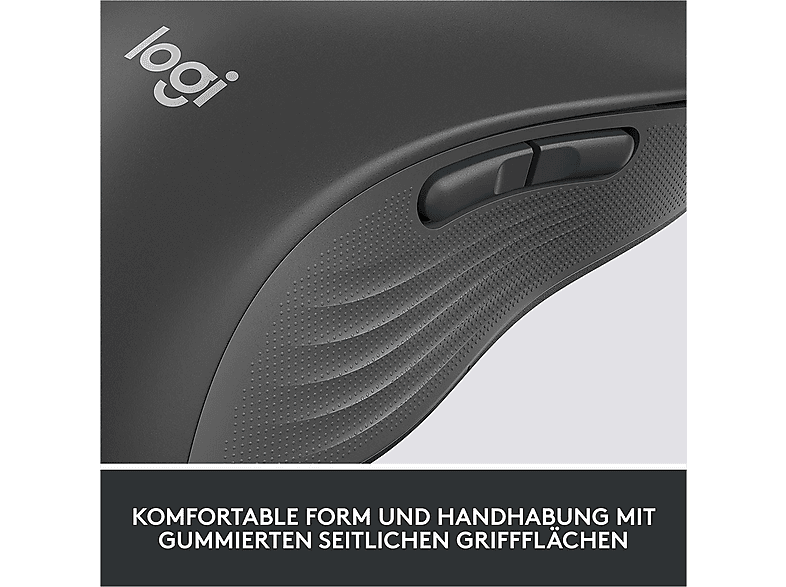 LOGITECH M650 L Signature Left Kabellose linkshänder Maus (große Hände), Bluetooth, Grafit — Foto 4 von 5