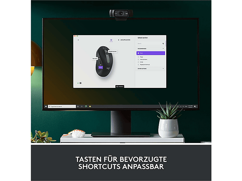 LOGITECH M650 Signature Kabellose Maus (kleine bis mittelgroße Hände), Bluetooth, Grafit — Foto 3 von 5