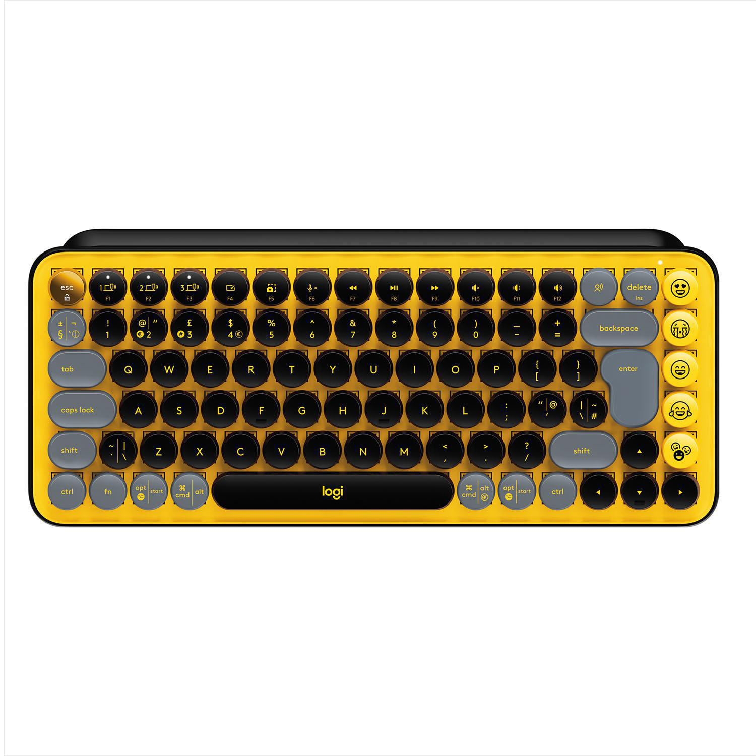 LOGITECH POP Keys mechanische Bluetooth, Tastatur, kabellos, Blast Yellow