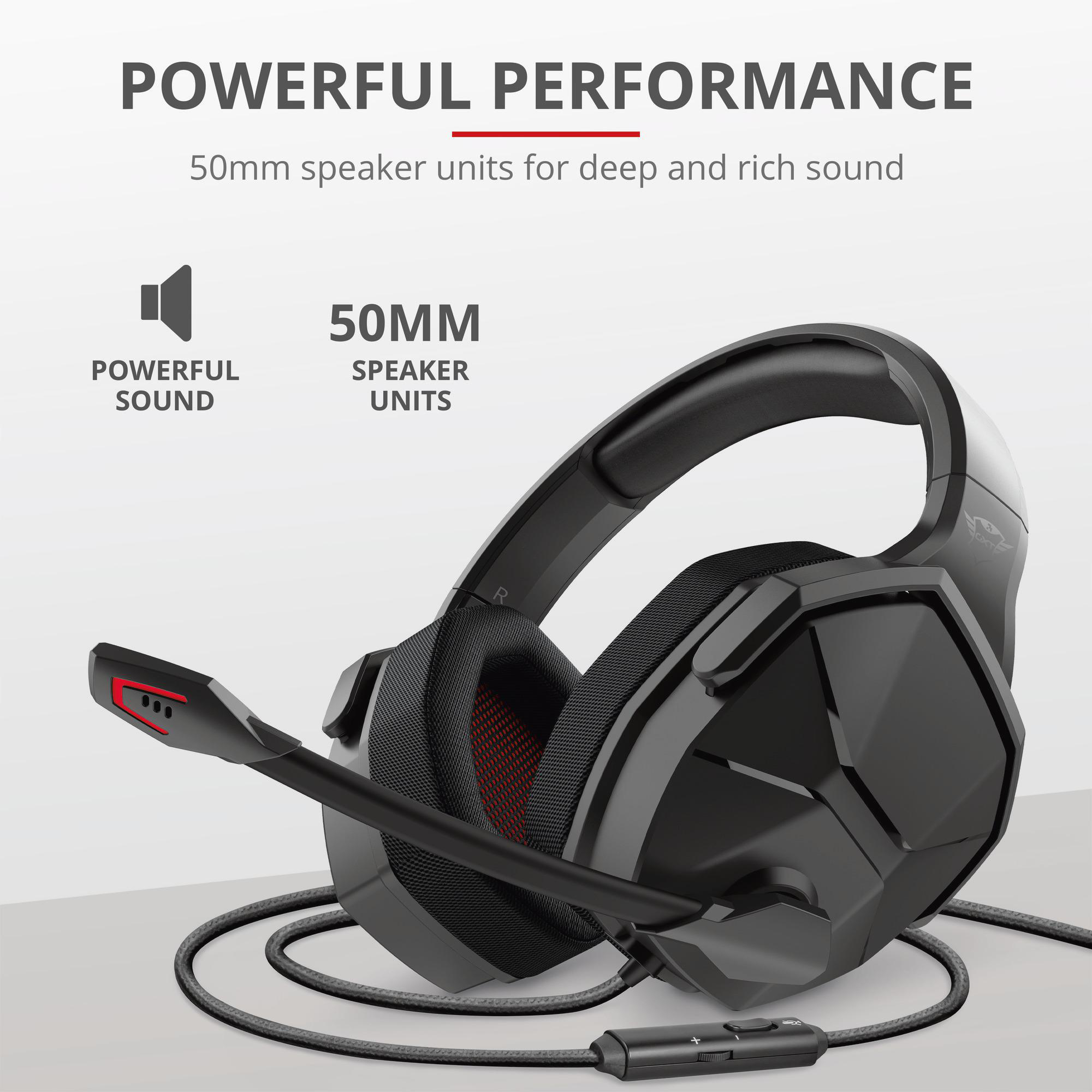 TRUST GXT 4371 Ward Over-ear Gaming Headset für PS4, PC und Konsole - Schwarz